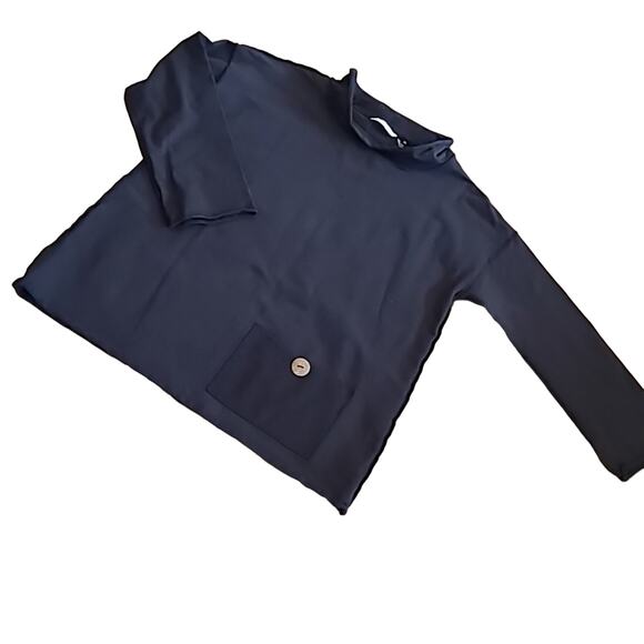 Soft Surroundings Black Mock Neck Pullover Sweatshirt  XL - Picture 1 of 7